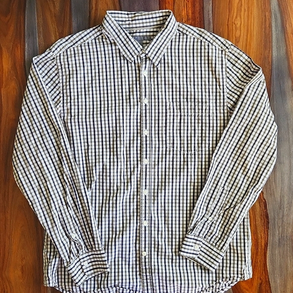 Old Navy Plaid, Men's Button Down Shirt, Plaid, Long Sleeve, XL - Picture 1 of 6